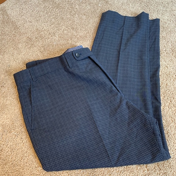 blue plaid mens pants